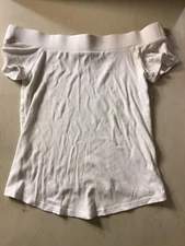Me To We Essentials Solid White Cropped  Shirt Top Size XS in EUC