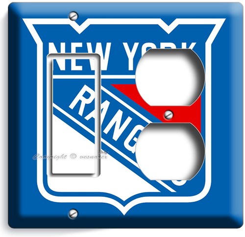 NYR NEW YORK RANGERS EQUIPO DE HOCKEY INTERRUPTOR DE LUZ PLACAS DE PARED HOMBRE CUEVA HD ARTE - Imagen 28 de 30