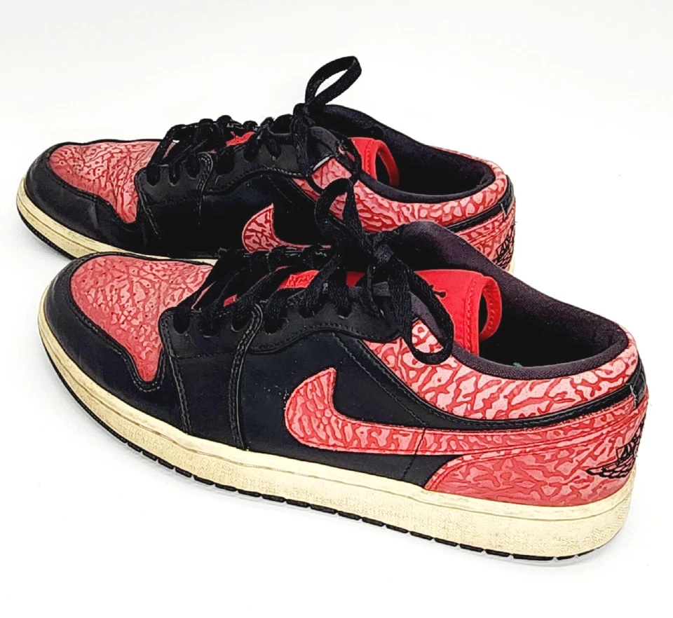 Reduced! Nike Air Jordan 1 Retro 2014 Low Bred Elephant Print 553558-013 Mens 12 - Image 4 of 4