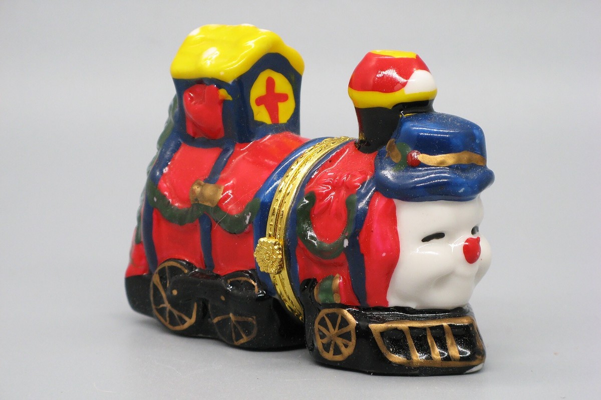 Christmas Snowman Train Ceramic Trinket Box | eBay Christmas Snowman Train Ceramic Trinket Box | eBay