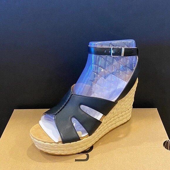 Sandali Ugg Careena zeppe neri scarpe tacchi décolleté multi taglia NUOVI