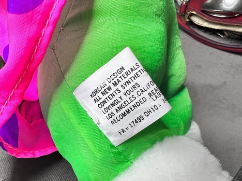 Vtg Kelly Trading Bunny Rabbit Plush Parachute Mama Mom Baby Pocket Green Toy - Picture 10 of 12