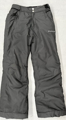 Dare 2b Snow Pants Youth L Black Ski Adjustable Zip Pockets Girls Boys Winter