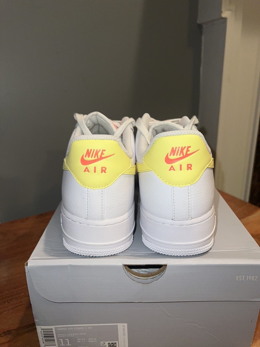 Size 11 - Nike Air Force 1 '07 White Light Citron W for sale