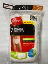 BRAND NEW Hanes Men's Big and Tall Briefs - Size 3XL, Pack of 7 FC107-3Q1705