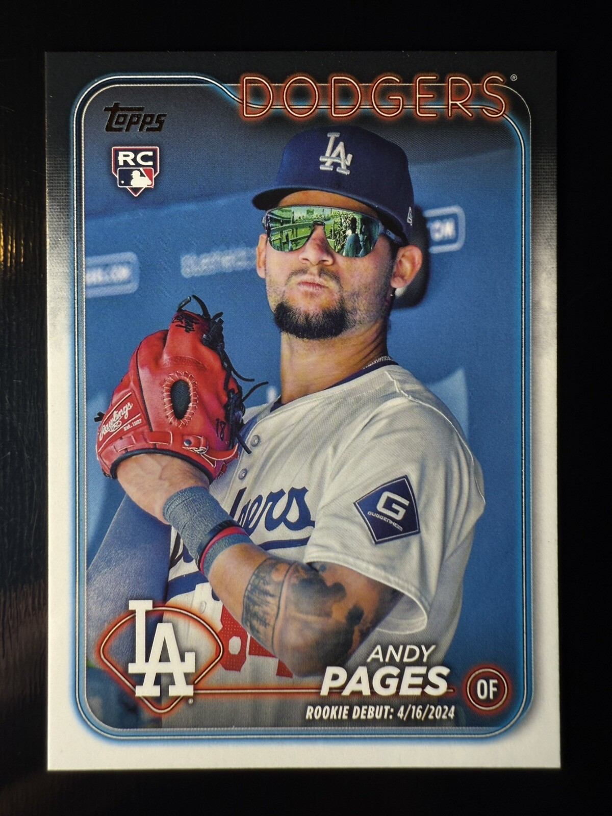 2024 Topps Update Andy Pages #US108 GOLDEN MIRROR SSP Variation Rookie Debut RC