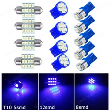 Blue LED Lights 13Pcs Interior Package Kit for Nissan License Plate Lamp Bulbs
