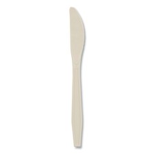 Pactiv EarthChoice PSM Cutlery, Heavyweight, Knife, 7.5", Tan, 1,000/Carton