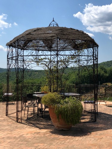 GAZEBO OTTAGONALE IN FERRO BATTUTO A MANO - ARTIGIANALE!!! 3,60MT. - Foto 2 di 7