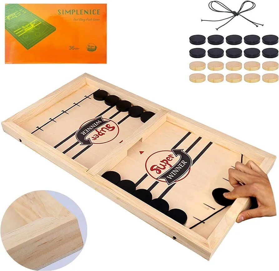 Promo Sling Puck 5 In 1 Board Game Slingpuck Winner Ball Hockey Board