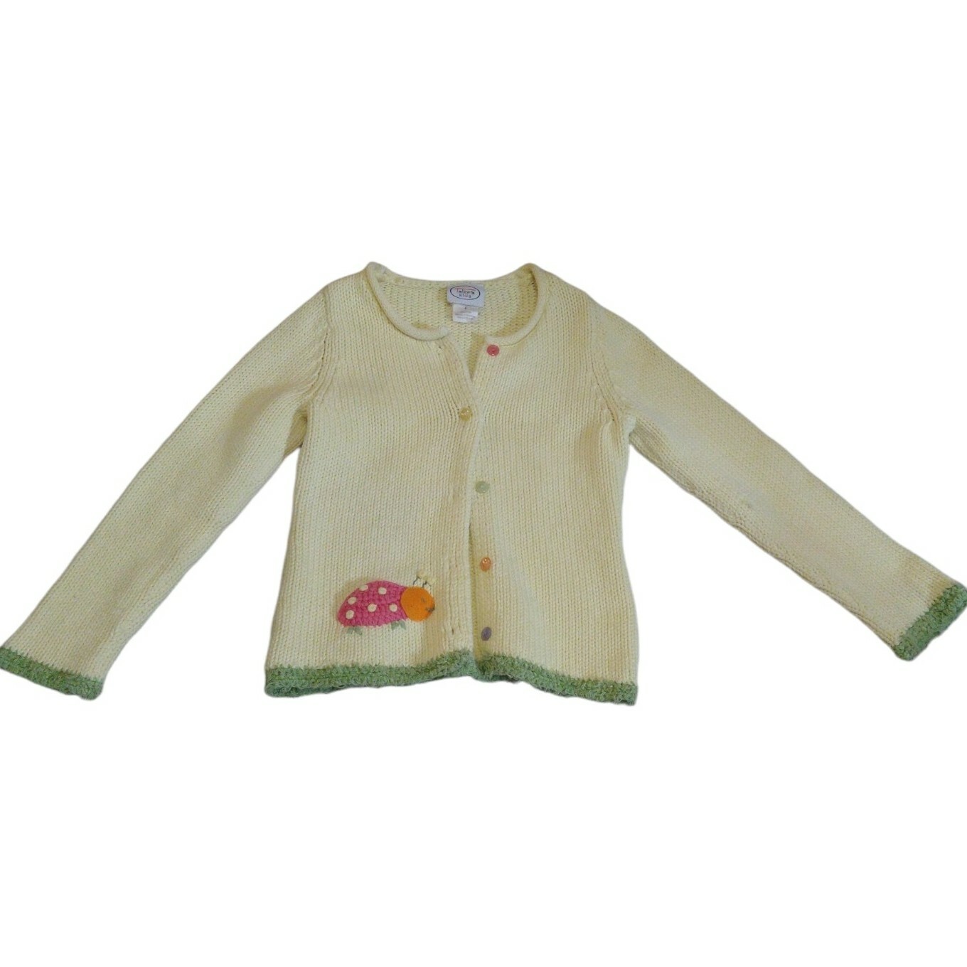 TALBOTS Pastel Yellow Button Up Sweater 