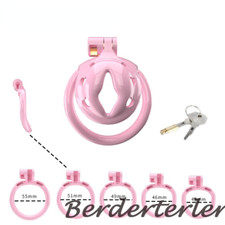 Sissy Extra Small Chastity Cage Lock with 5 Rings Cage Miniature Chastity Device
