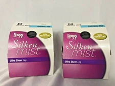 L'eggs Black Mist 1 pair Control top Ulta Sheer Leg Run resistant hose Size B&Q