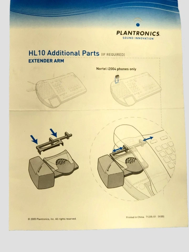 New Plantronics HL10 Extender Arm Nortel i2004 phones - Image 3 of 4
