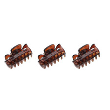 Parcelona French Classic Very Small 1 1/2" Claw Clips with Tight Spring Set of 3