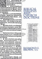 Biblical Exegesis and Church Doctrine Raymond E. Brown Taschenbuch Englisch 2002