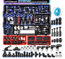 mxuteuk 210PCS Air Line Quick Connect Fittings Push to Connect Kit