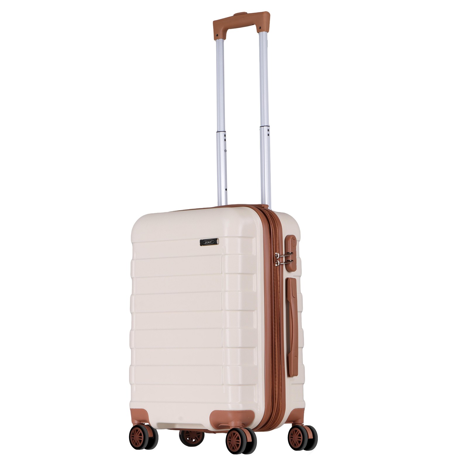 Travel Suitcase 21" Carry On Luggage Hardside Expandable Spinner w/ Wheels White