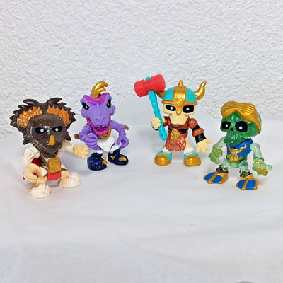 Treasure X Action Figures Dinos Skeletons Lot Of 4 Loose Replacement Toys Moose