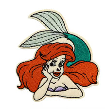 La Sirenita Princesa Ariel - Parche bordado para planchar/coser