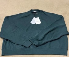 Cole Buxton Men's Oversized Forest Green Cropped Sweatshirt Medium Size L Used