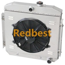 For 55-57 Chevy Bel Airdel Ray210150 6 Cylinder Radiator Shroud Fan 3row Alum For 55-57 Chevy Bel Airdel Ray210150 6 Cylinder Radiator Shroud Fan 3row Alum