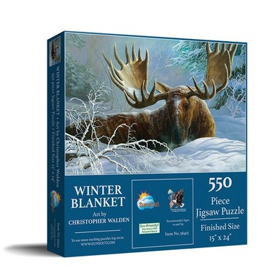 SunsOut Winter Blanket 550 pc Jigsaw Puzzle