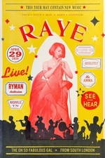 Raye Live at Ryman Auditorium Nashville April 29 2026 Poster