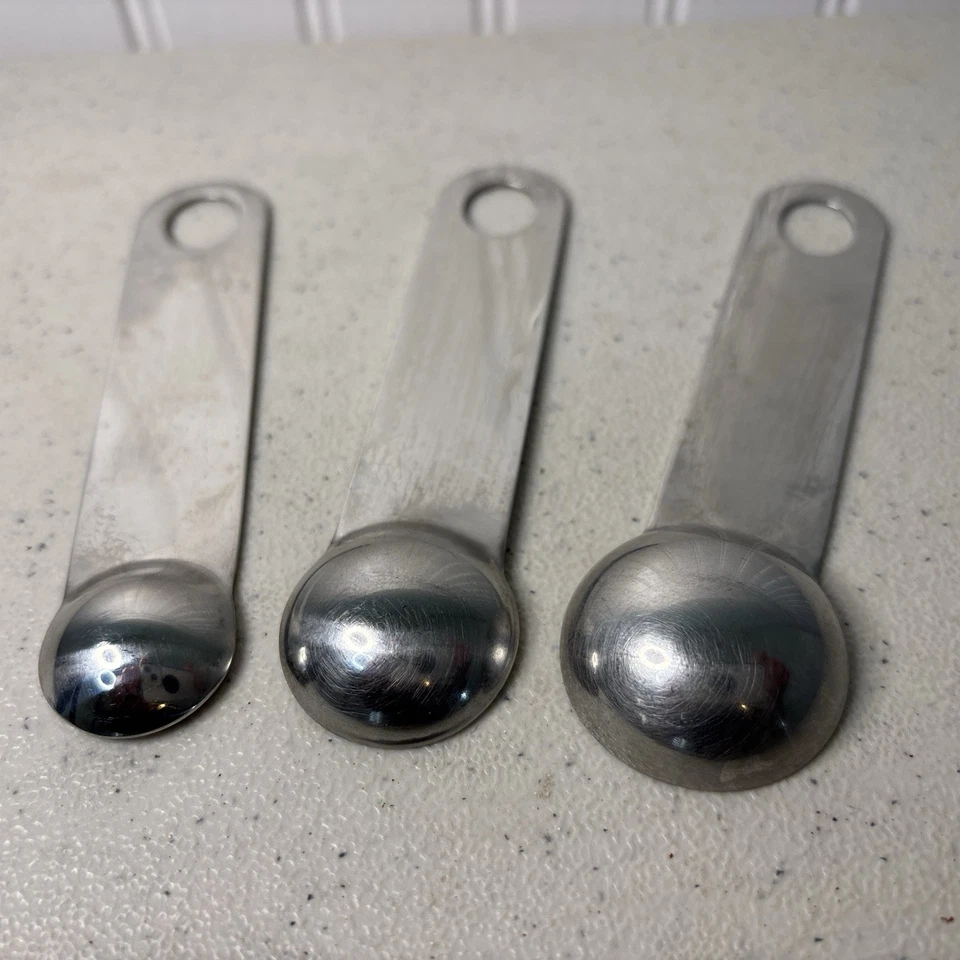 Набор измерительных ложек KitchenAid из нержавеющей стали для выпечки 3 шт. чайная ложка редкая - Изображение 3 из 3