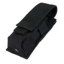 Black Portable Tactical Molle Flashlight Holder Holster Pouch Torch Carry Case