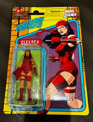 Marvel Legends Retro Daredevil Electra Hasbro Kenner Unpunched 3.75  Figure new