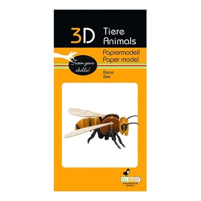 Fridolin 3D Papiermodell Biene Natural Collection