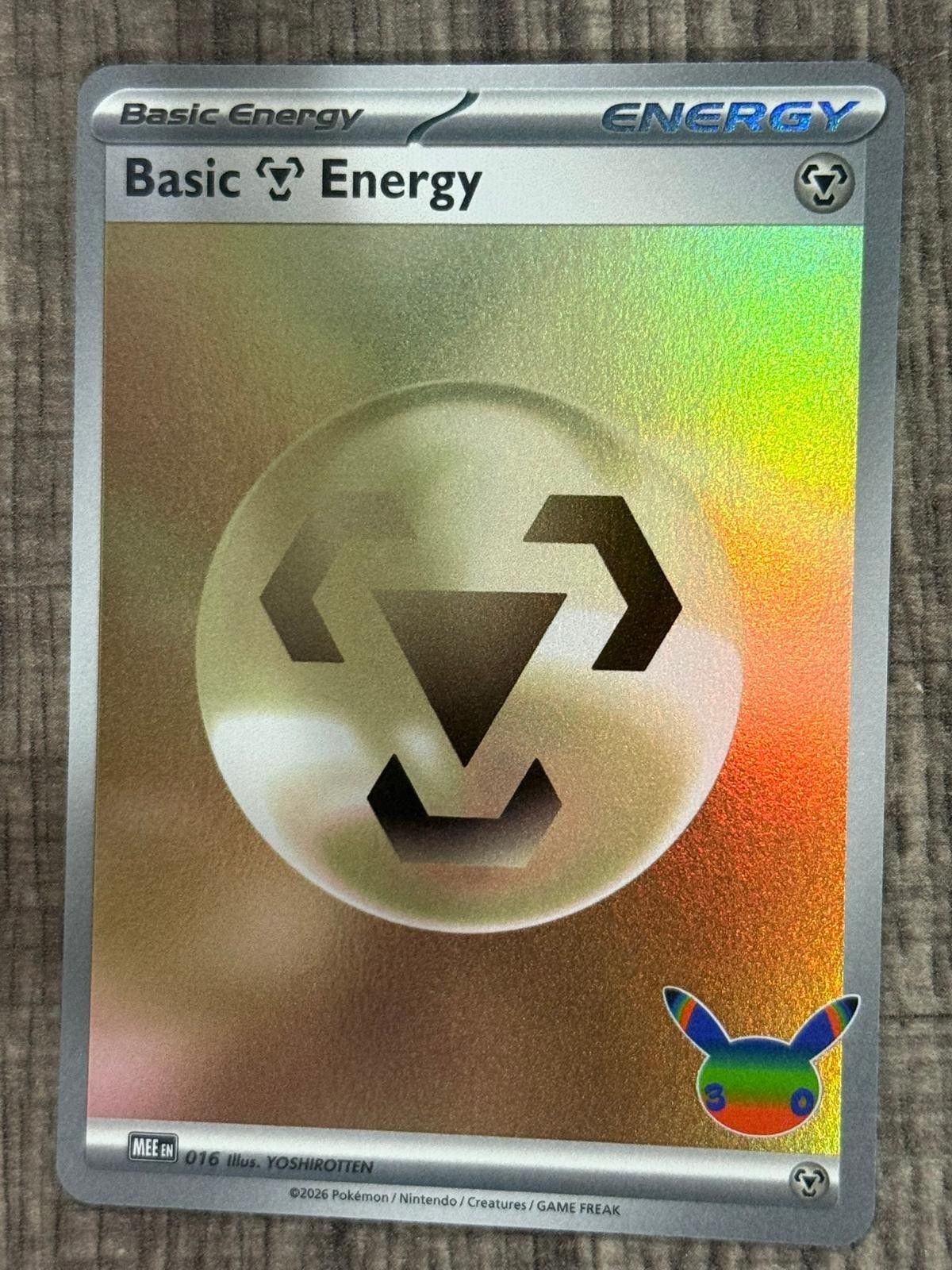 Basic Metal Energy (30th Celebration) 016 Holo MEE: Mega Evolution Energies NM