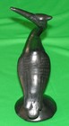 Vintage Mexican Folk Art Pottery / Ceramic Black Pie Bird - Crane / Heron - 7” — photo 3