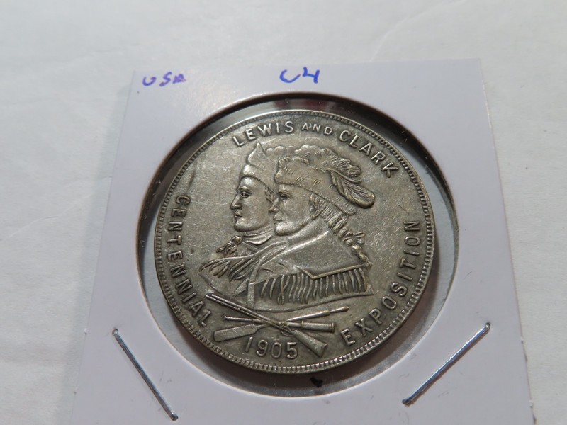 C4 USA Portland, OR 1905 Lewis & Clark Centennial Expo Silver S/C-$1 HK-328