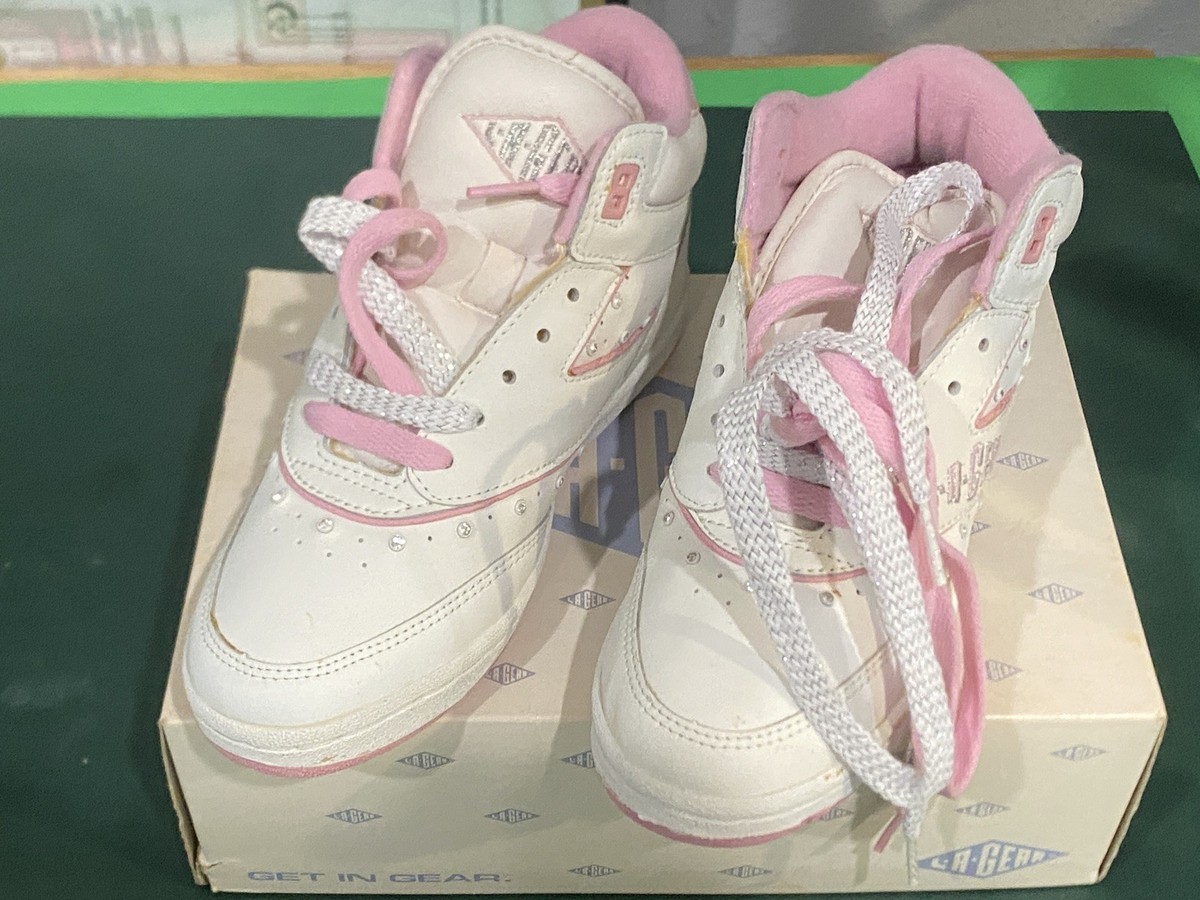 LA GEAR Girl's LIFESTYLE 2154 Diamond SHOTS High White/Pink