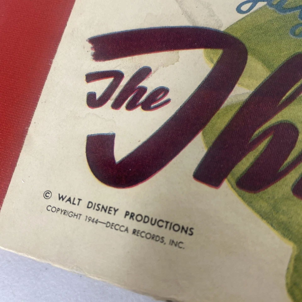 Альбом Decca 1944 The Three Caballeros Чарльз Уолкотт 3 пластинки A-373 23M как есть - Изображение 4 из 4