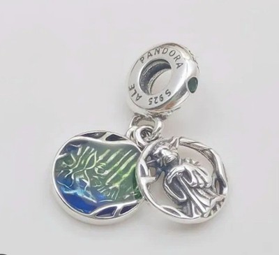 Pandora Star Wars Yoda Jedi Meister Double Dangle Charm S925 ALE 