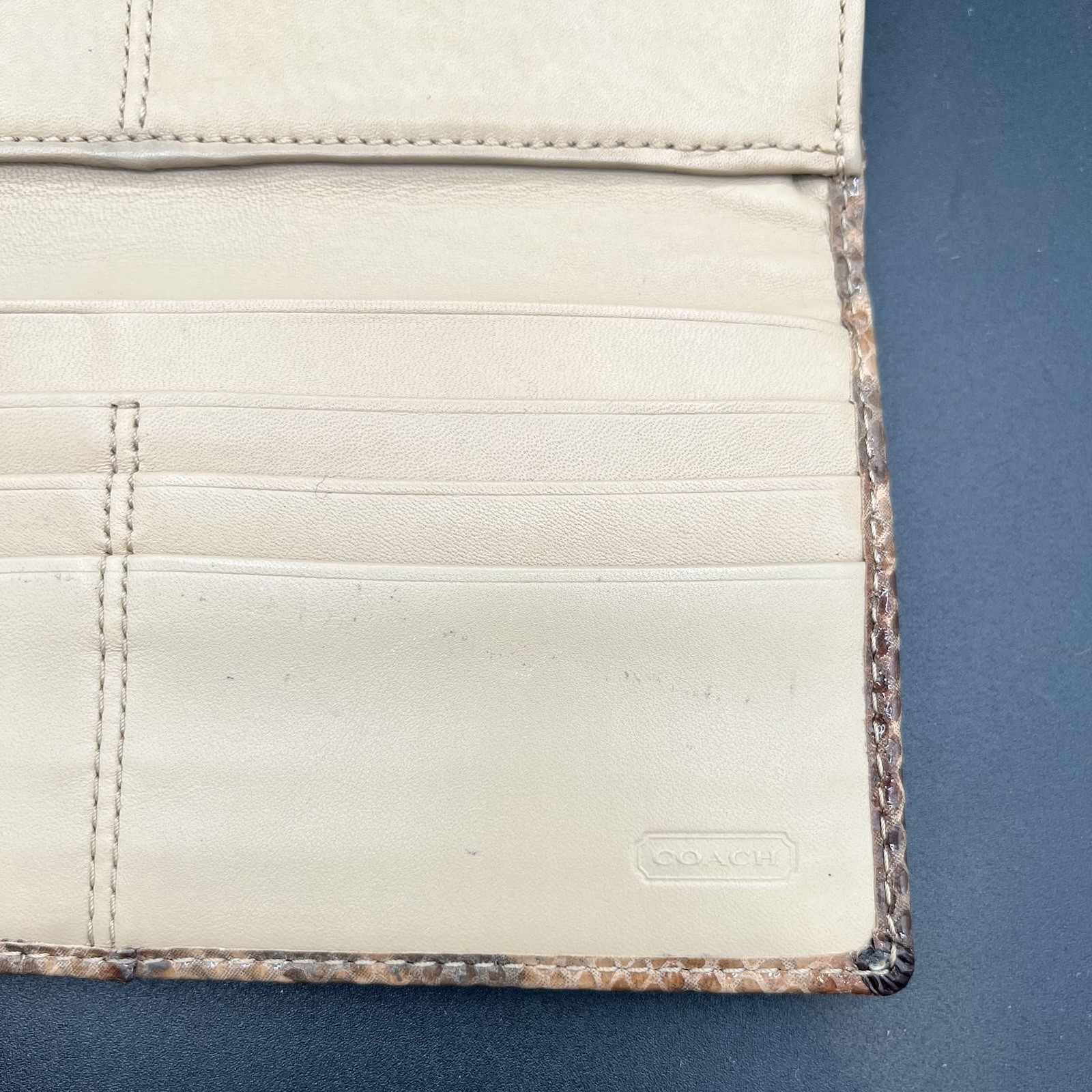 Coach Python Embossed Leather Soho Continental Wa… - image 8