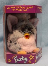 FROM FAO SCHWARZ -1998 FURBY TIGER MODEL 70-800 - SPOTTED GRAY NEVER EVER OPENED