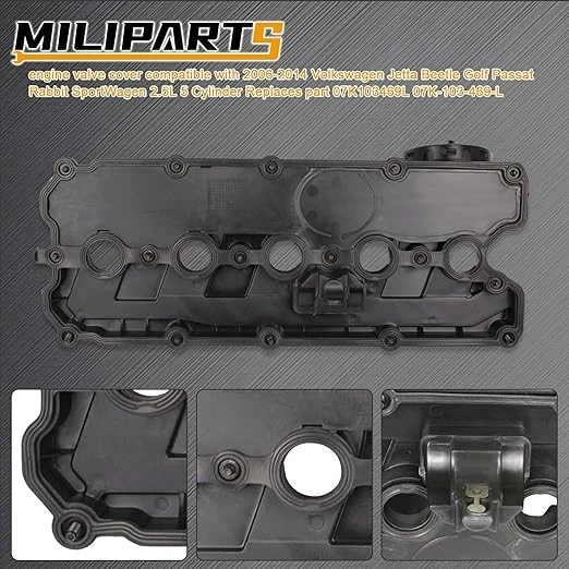 Cubierta de válvula de motor compatible con Jetta Beetle Golf Passat Rabbit Sp 2006-2014 Foto 3 de 4