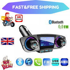 Bluetooth Car FM Transmitter MP3 Player Hands free Radio Adapter Kit USB Charger