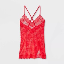 Women's Allover Lace Lingerie Slip Dress