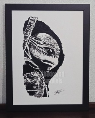 Turtle Time - Brush and Ink 12'' x 9'' - Original Hand Drawn Artwork