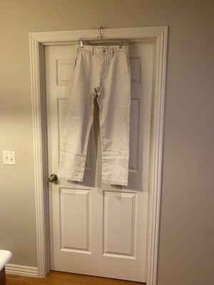 Todd Snyder Cream & White Stripe Chino Pants Sz 30/32.  SEE PICS. Box5