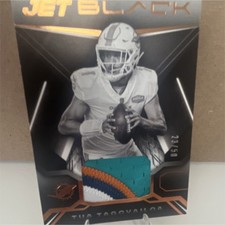 Panini 2021 Black Jet Black Materials Tua Tagovailoa Miami Dolphins Copper /50