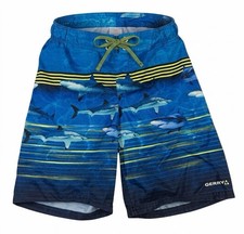 GERRY Boys Board Shorts Shark Print Swim Trunk Size M 10/12