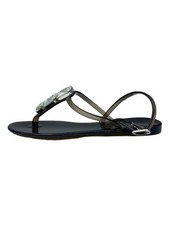 FABIO RUSCONI Square Jewel Sandals Size 37, Approx. 23.5cm, PVC