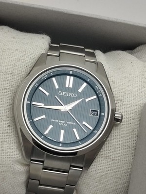Seiko Brightz Solar Radio Titanium Watch Black Dial 18cm Light From Japan