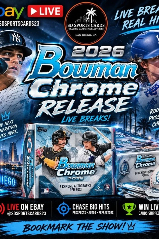 TOPPS 26' BOWMAN CHROME BREAKERS DELIGHT & HOBBY! w/ D-MO 9/10